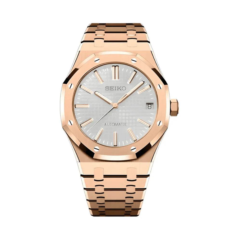 Royal Oak Mod Rose Gold W/White - Marcelias