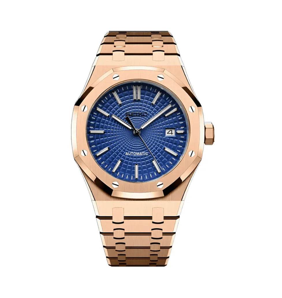 Royal Oak Mod Rose Gold W/Ocean Blue - Marcelias