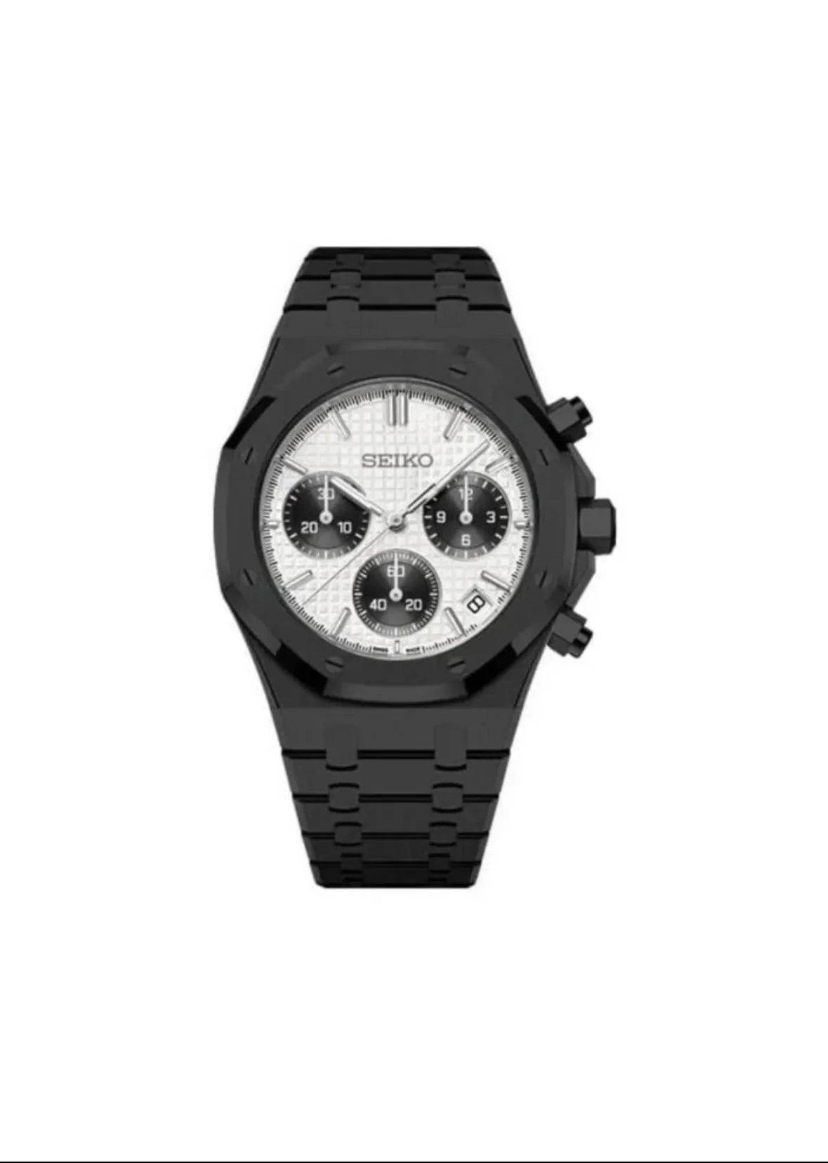 Royal Oak Chronograph Mod Midnight Black W/ Classic White - Marcelias