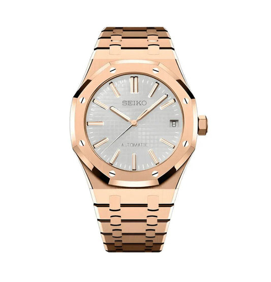 Royal Oak Mod Rose Gold W/White - Marcelias