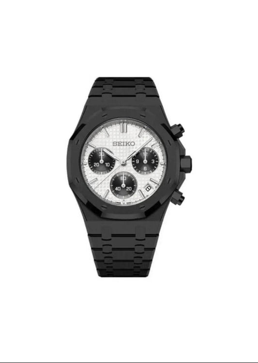 Royal Oak Chronograph Mod Midnight Black W/ Classic White - Marcelias