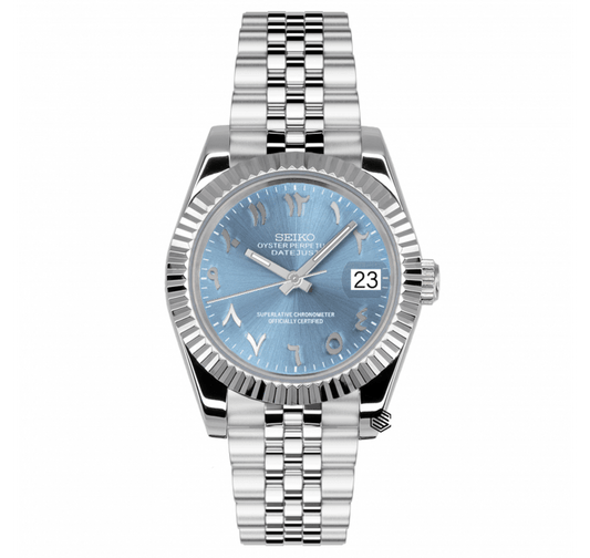 Sky Blue Arabic DateJust - Marcelias