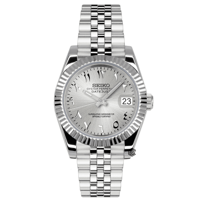 Silver Arabic DateJust - Marcelias